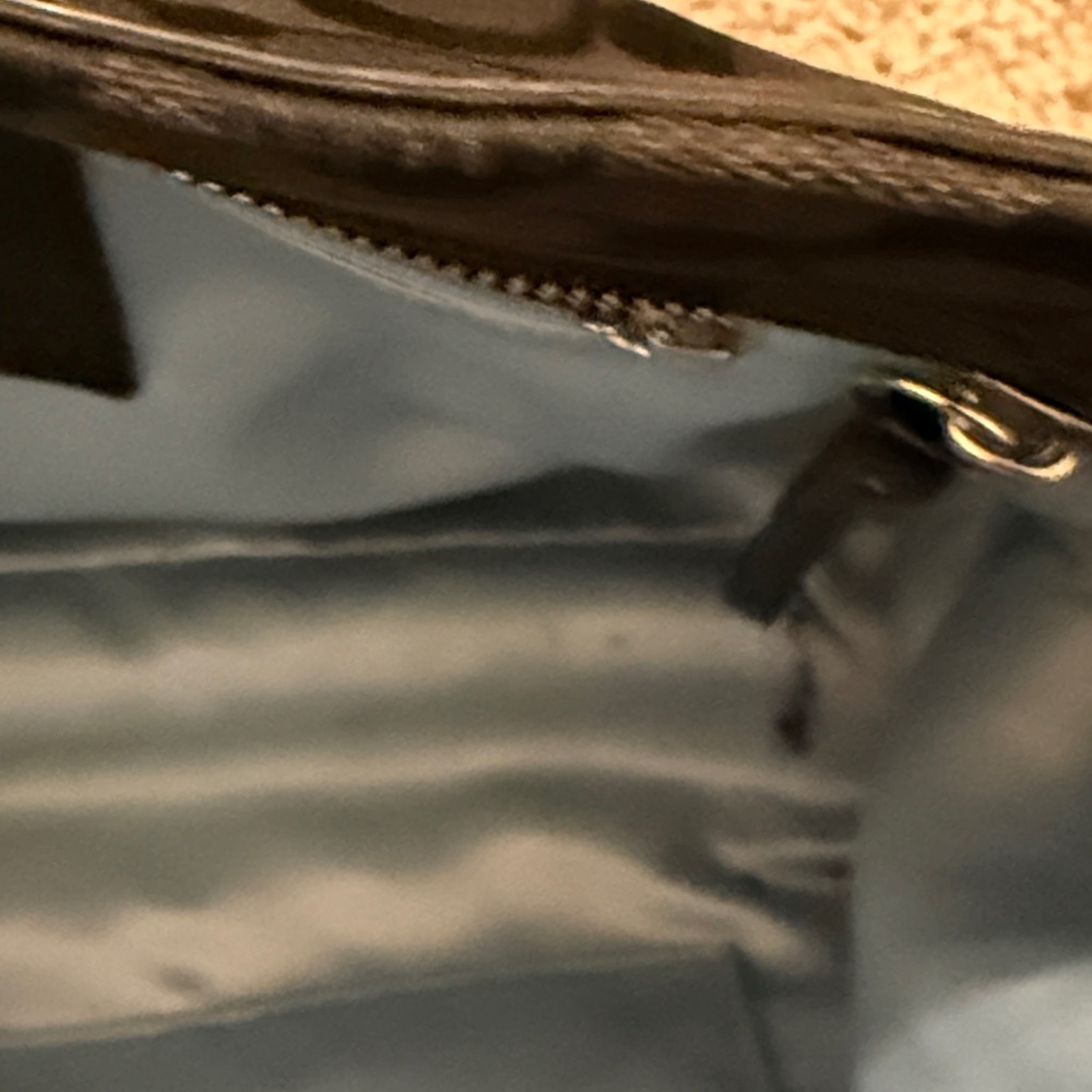 Vintage Coach F17386 Signature leather & canvas shoulder bag with double straps - Picture 14 of 14